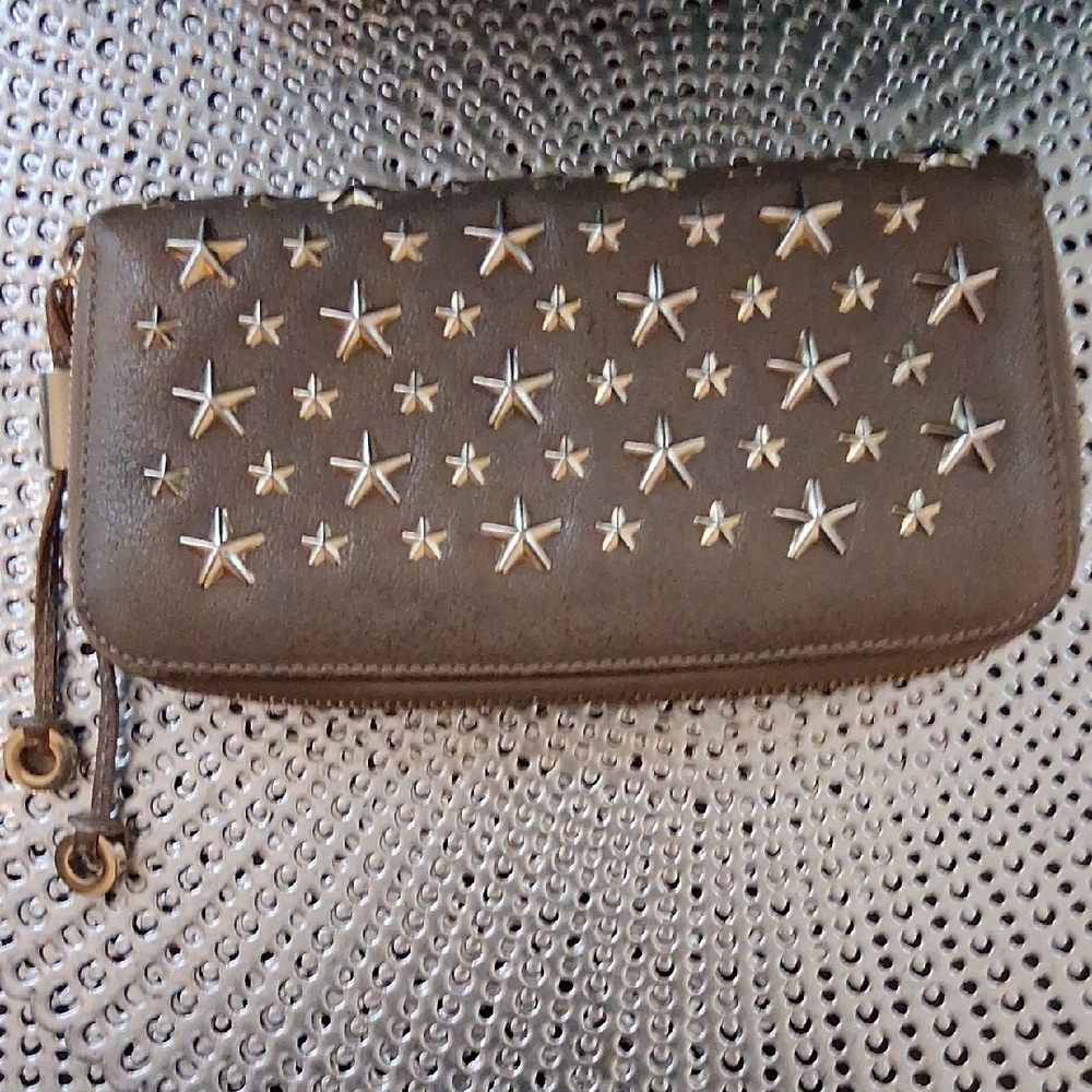 Jimmy Choo Gold Star-Studded Wallet - Picture 6 of 6